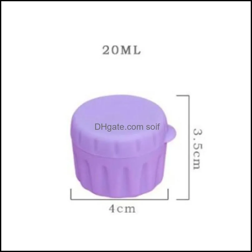 20ML Creativity Storage Box 6 Colors Portable Leak-proof Packaging Box Nonstick Wax Containers Silicone Box 15 G2