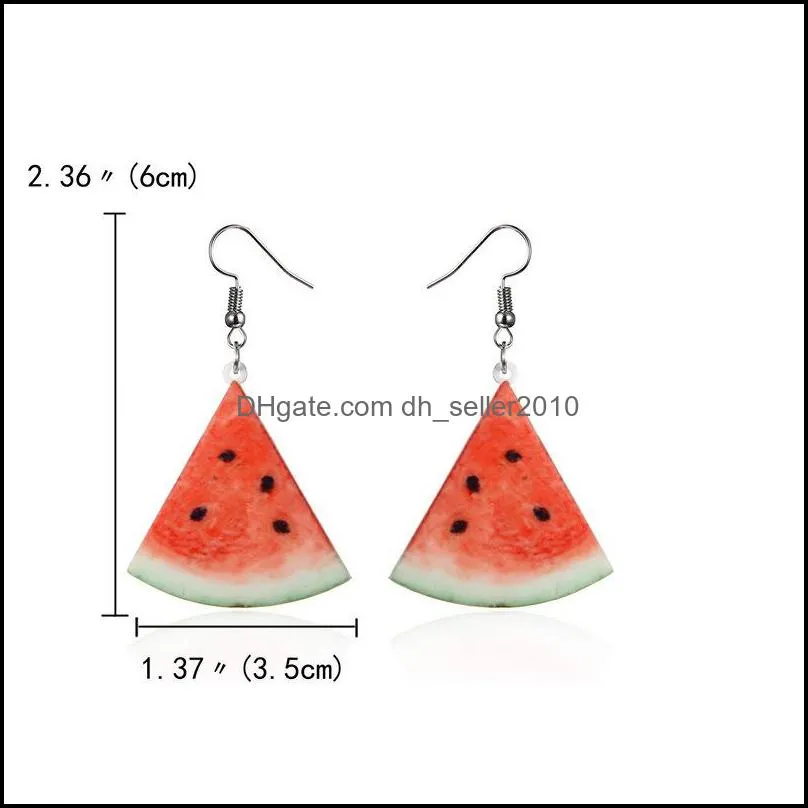 Dangle Chandelier Fruits Earrings Pineapple Originality Personality Watermelon Tomato New Jewelry Fashion Accesories Woman Lovely Ear Pendants 1 2yh