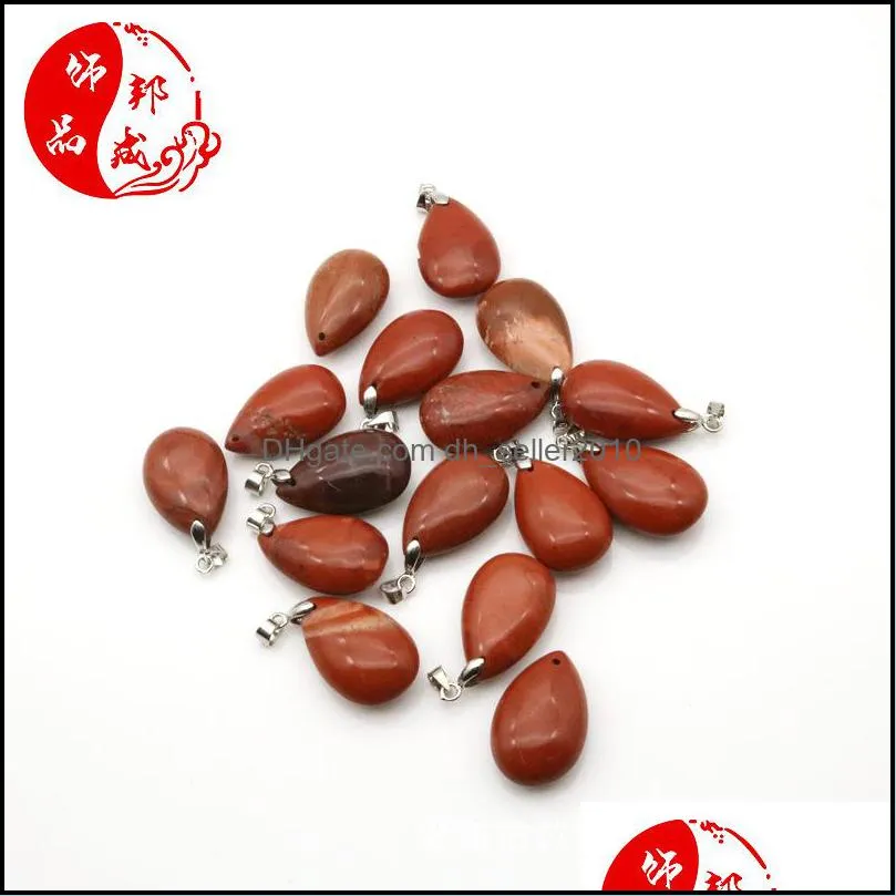 10pcs/lot natural stone water drop shape pendants charms for Necklaces making Wholesale 24*16mm 1693 Q2