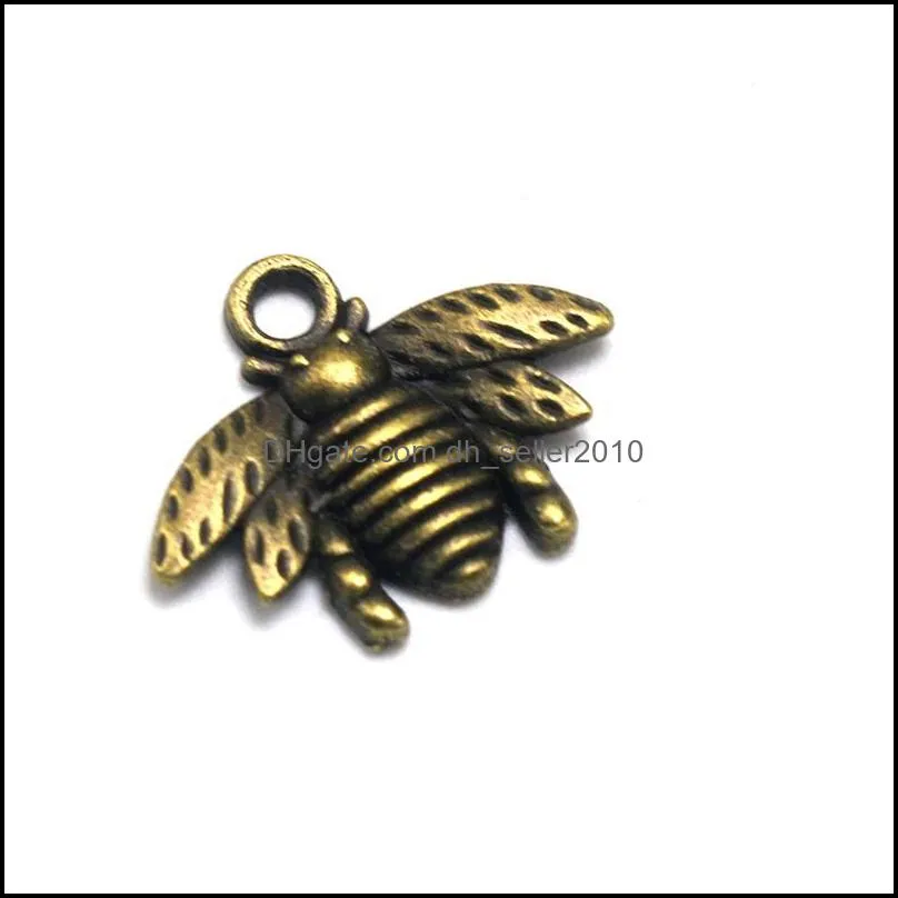 150pcs 21x16mm Zinc Alloy Charms Antique Bronze Plated bumblebee honey bee Charms for Jewelry Making DIY Handmade Pendants