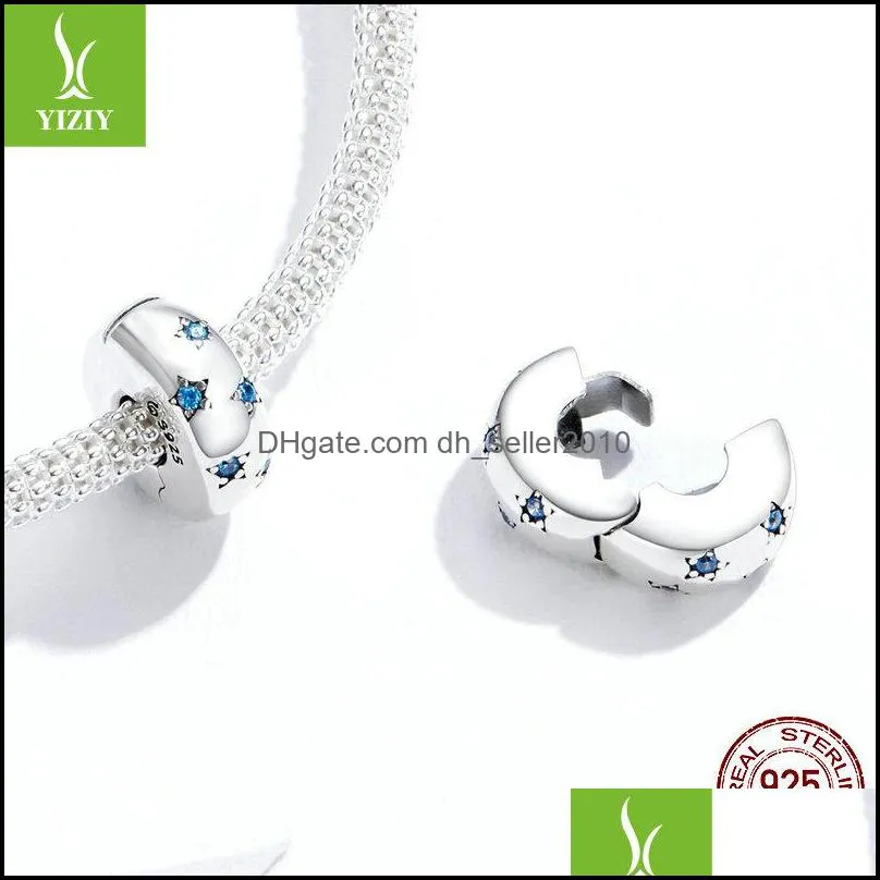 Stopper Charm 925 Sterling Silver Gear Bead fit Original Brand DIY Bracelet Jewelry Accessories 1997 Q2