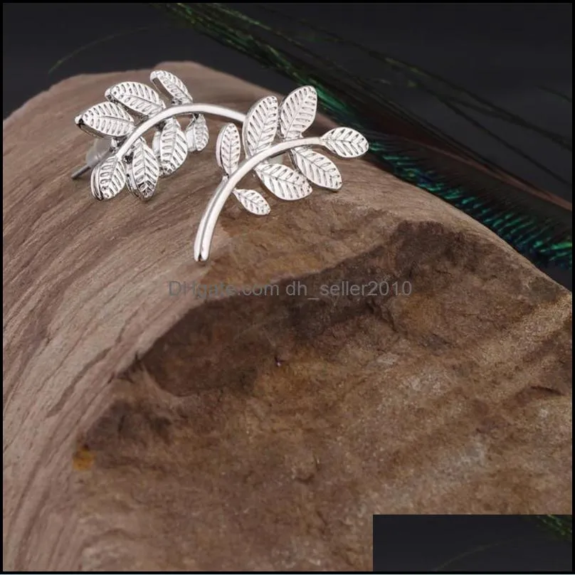 Leaf Shape Earrings Ear Clip Stud Earrings Fashion Jewelry for Women Wholesale