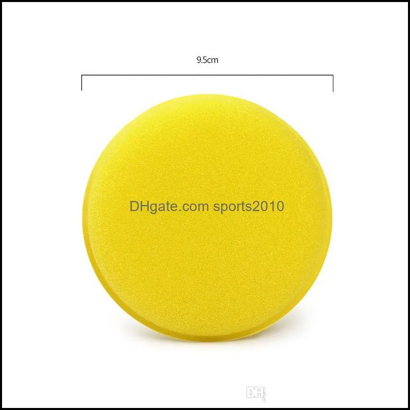 12 pcs/set car wax sponge polishers antiscratch care polishing towel tyre dressing foam yellow automobile cleaning tool