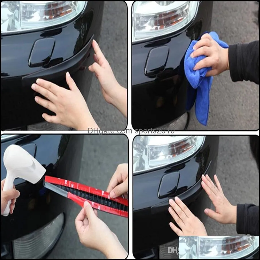 car corner protector guard strip crash bar bumper strip trim protection guards lip deflector 2pcs accessory