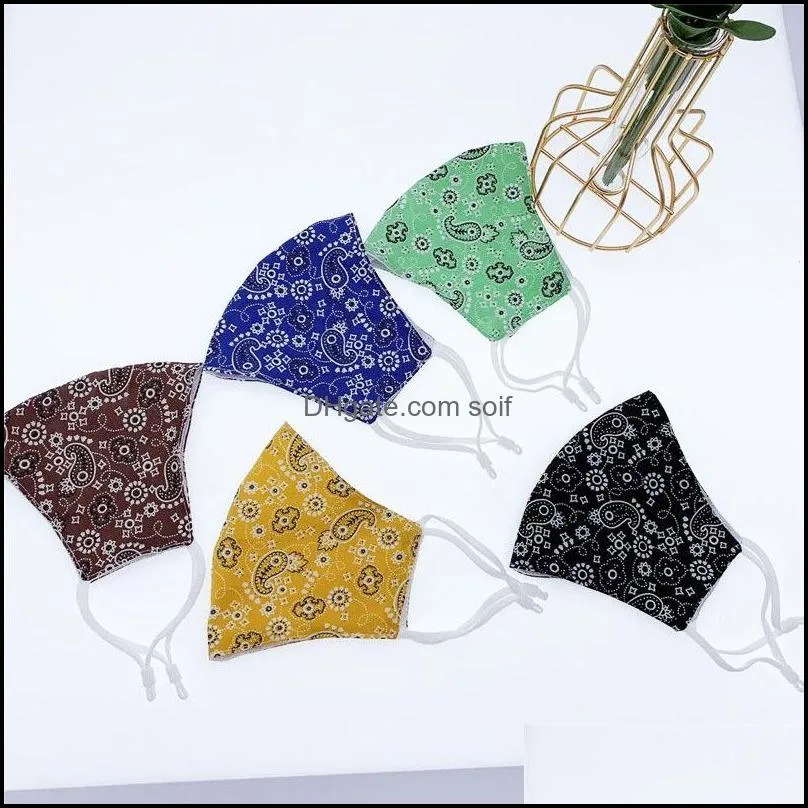 Multicolour Cloth Face Mask Dustproof Respirator Reuseable Mascarilla Men Women Bandana Anti Haze Ear Rope Adjustable New 2 9yz D2