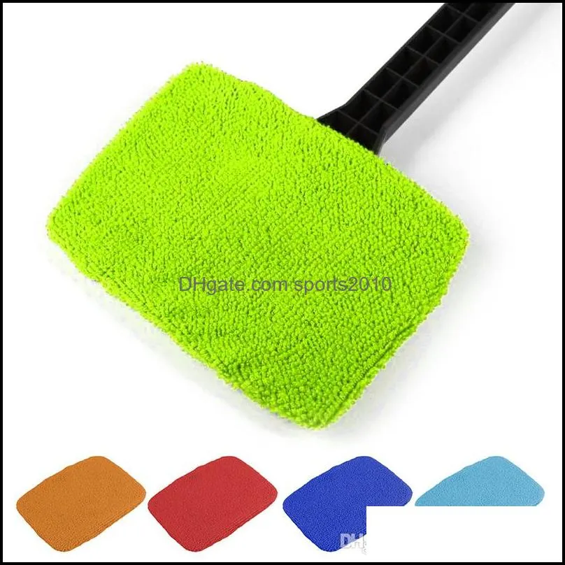 new 1pc microfiber auto brush window cleaner long handle car washable car brush windshield wiper cleaning tool