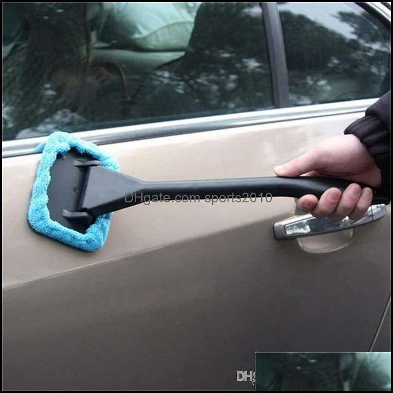 new 1pc microfiber auto brush window cleaner long handle car washable car brush windshield wiper cleaning tool