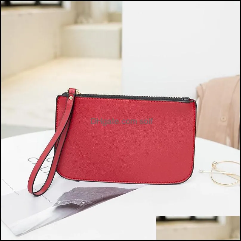 Handbag Coin Purses Leather bag Fashion Simple Women Purse Hand Bag Zipper Buckle Card Holder Coin Purses Solid Wallets Money 27 L2