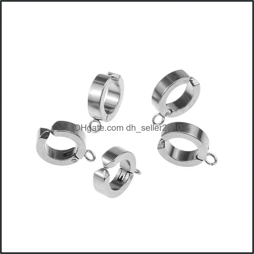 10PCS/lot Stainless Steel Back Clips Ear Hooks Earrings Findings for Components DIY Jewelry Findings Parts Wholesale