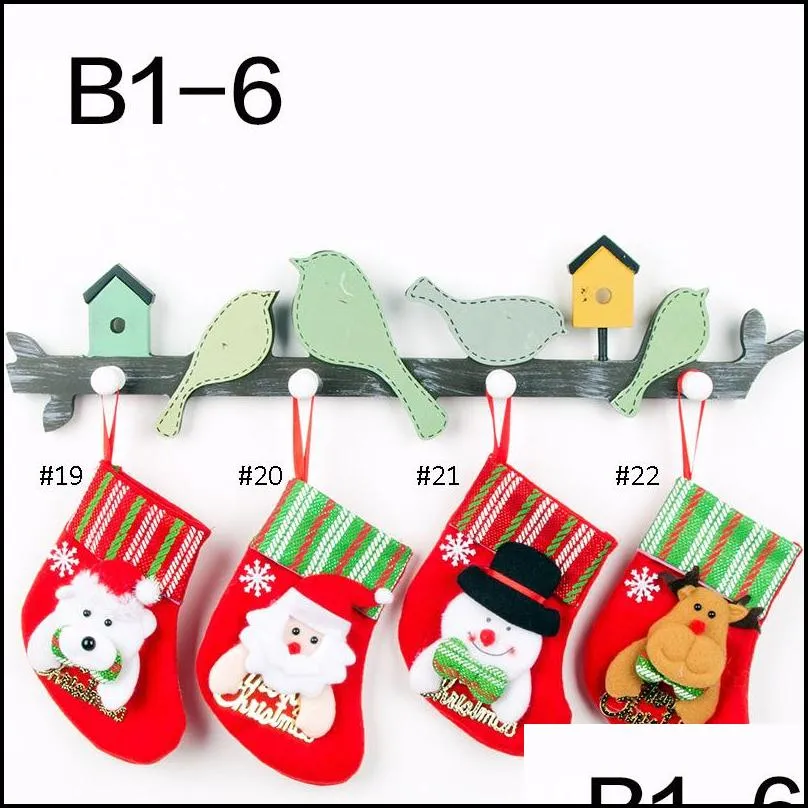 26 styles mini christmas stocking snow design xmas cute home decorations christmas socks candy gifts storage bag christmas decorations