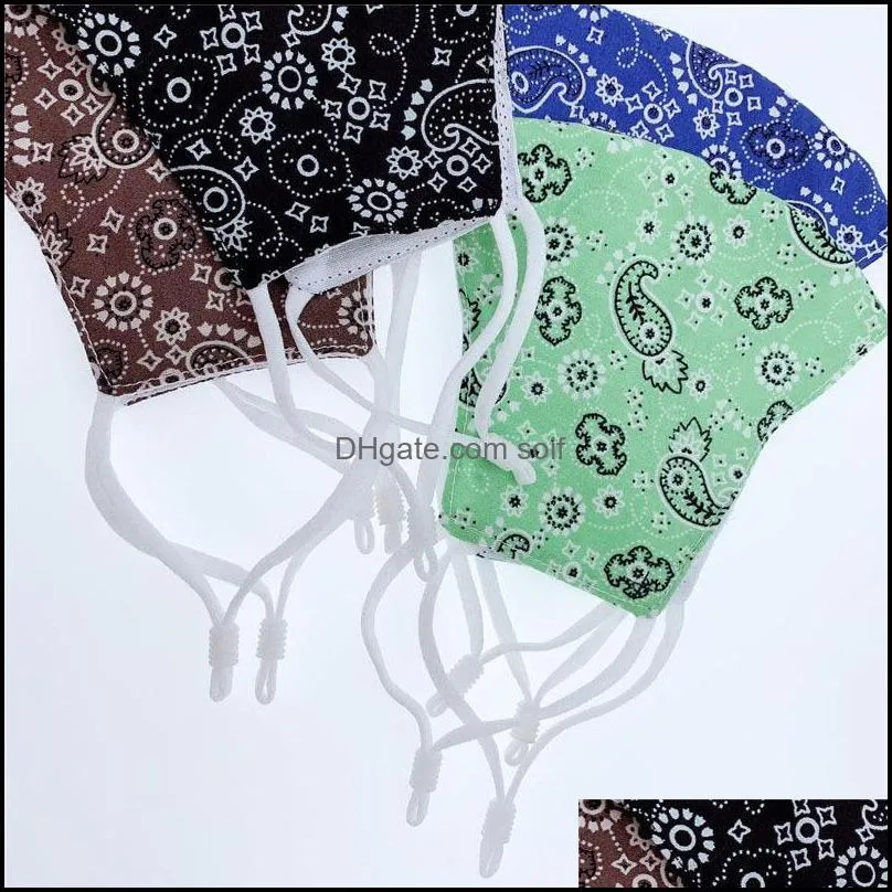 Multicolour Cloth Face Mask Dustproof Respirator Reuseable Mascarilla Men Women Bandana Anti Haze Ear Rope Adjustable New 2 9yz D2