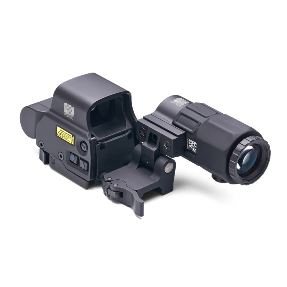 Tactical G45 5X Magnifier Scope with 558 Red Green Dot Sight Combo Holographic Hybrid Optics G45.STS Switch to Side QD Mount for Hunting Rifle