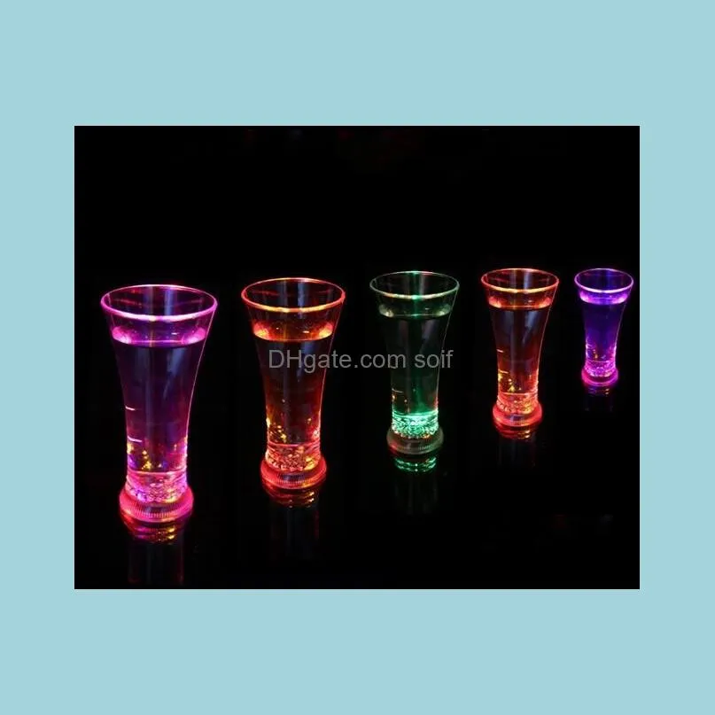 Fruit Juice Cups Glasses Water Induction Mug LED Light Luminous Cup Bar Supplies Creative Gifts 6 4jc KK