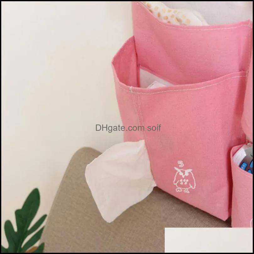 Fabric Art Storage Hanging Bag Behind Door Cotton Linen Prevent Water Storages Bags Home Furnishing Store Sacks 10 8ml L1