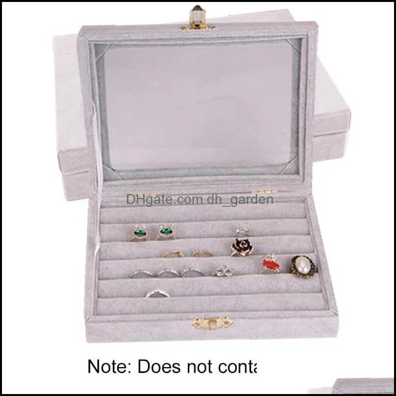 jewelry pouches bags display box velvet fabala organizer onetier holder for earrings/rings case brit22