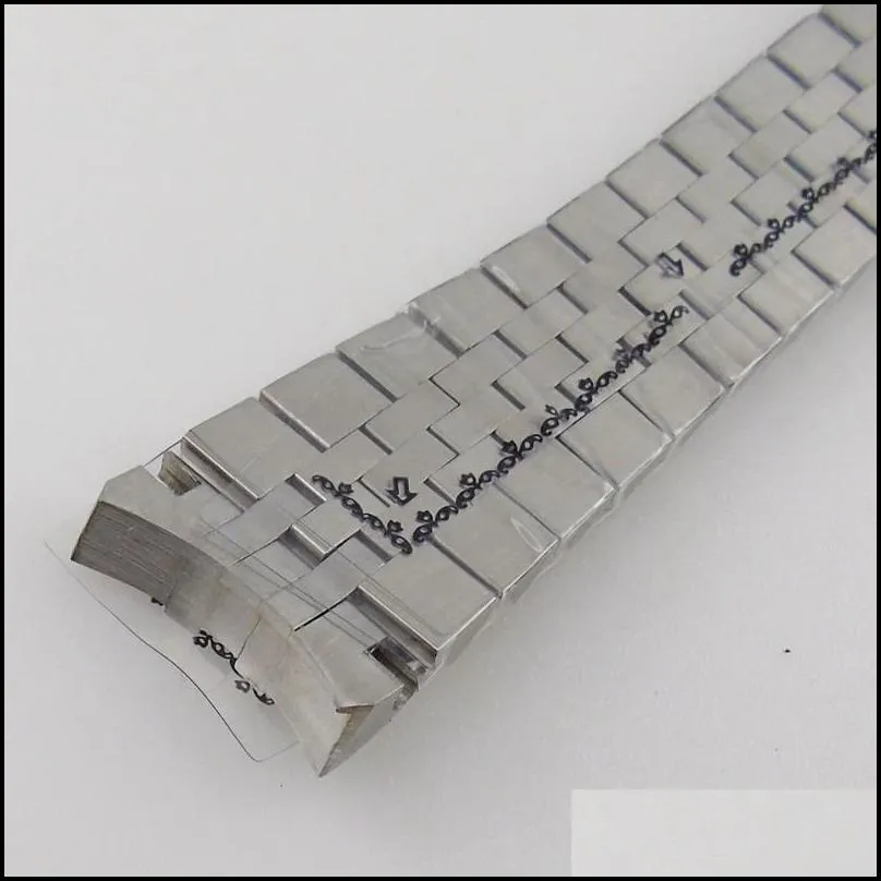 watch bands silver 20mm oyster jubilee style strap band steel bracelet spare parts 316l stainless folding clasp middle polished228v