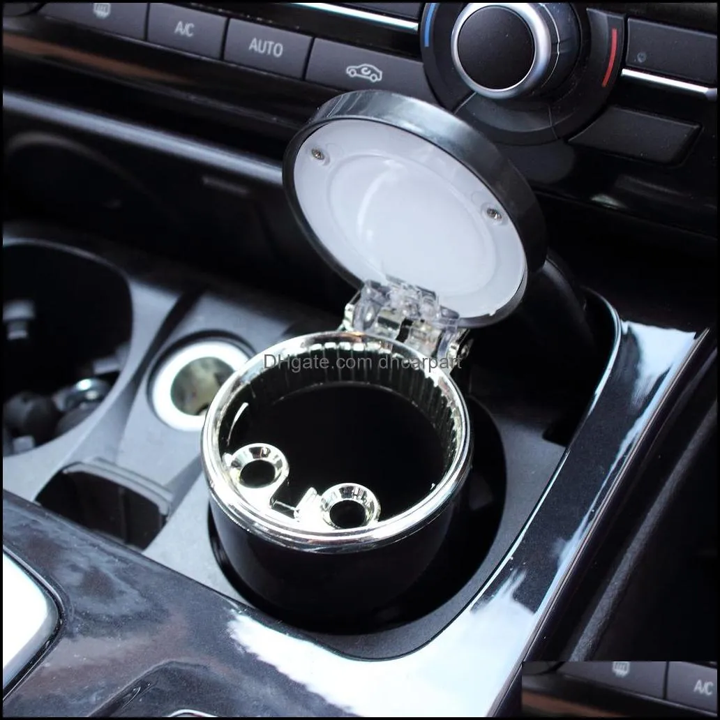 car ashtray unique blue led light ashtray for car vehicle auto travel cigarette ash holder cup