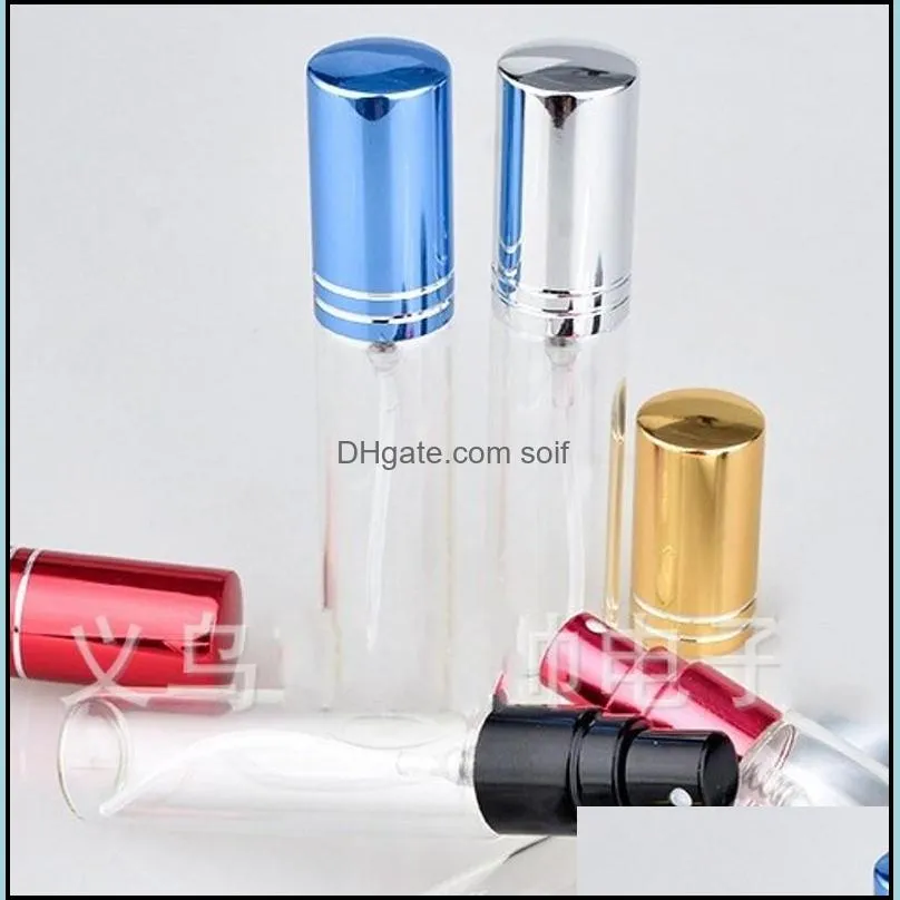 Perfume Bottle Glass Empty Perfume Bottles Spray Pipetteblack Separate Bottling Mini Metal Body 1 1js H2