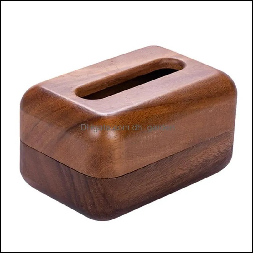 Jewelry Pouches Bags Walnut Tissue Box Light Luxury Wooden Living Room Coffee Table Desktop Pumping Creative Solid Wood Storage Brit22