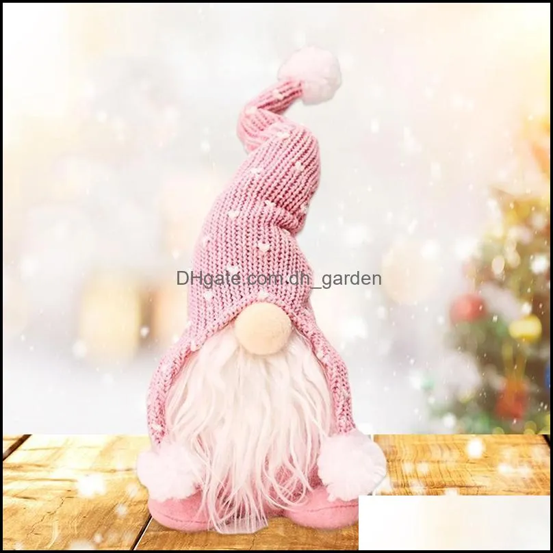 jewelry pouches bags 3pcs soft plush stuffed faceless doll handmade christmas gnome xmas figurines toy home holiday decoration xin