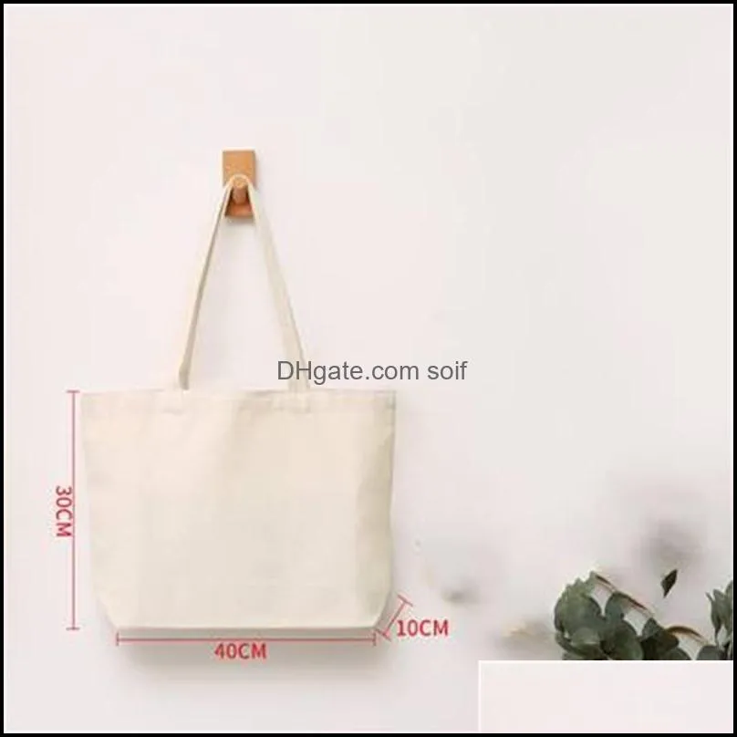 Portable Canvas Bags Custom Logo Cotton Blank Cotton Eco-friendly Shopping Bags Designers Handbags Printing Customized 177 J2
