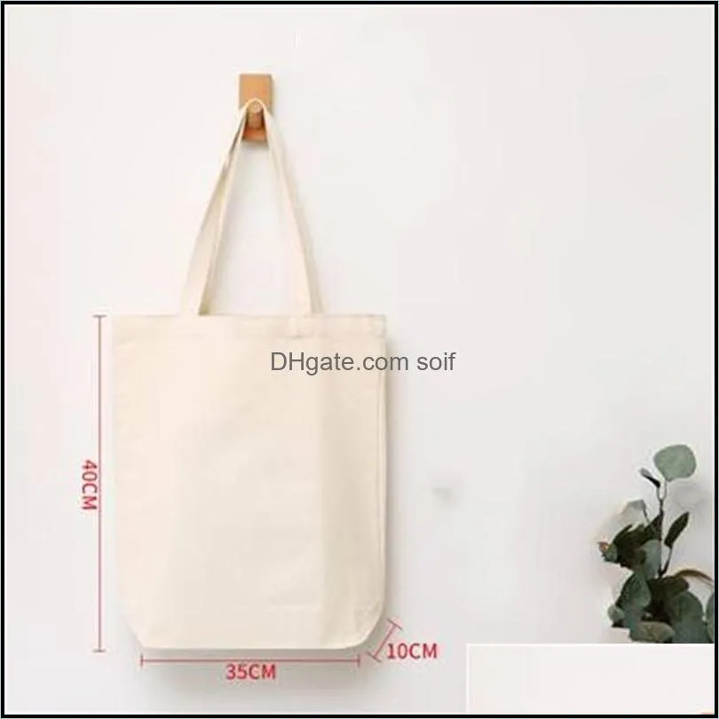 Portable Canvas Bags Custom Logo Cotton Blank Cotton Eco-friendly Shopping Bags Designers Handbags Printing Customized 177 J2