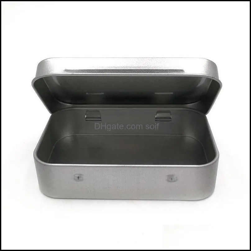 Mini Iron Case 95x60x21mm 2 Color Tin Box Hemming Rectangle Clamshell Gift Home Makeup Organizer Caskets Storage New 1 5jsa G2