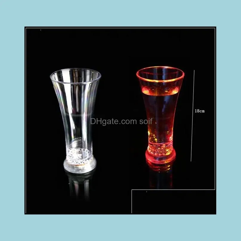Fruit Juice Cups Glasses Water Induction Mug LED Light Luminous Cup Bar Supplies Creative Gifts 6 4jc KK