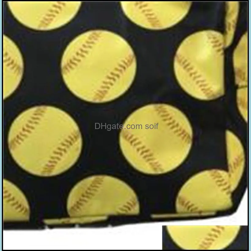 Large Capacity Storage Bags Black Yellow Baseball Softball Storages Sack Water Proof Nylon Cosmetic Sacks Eco Friendly 8jz L1