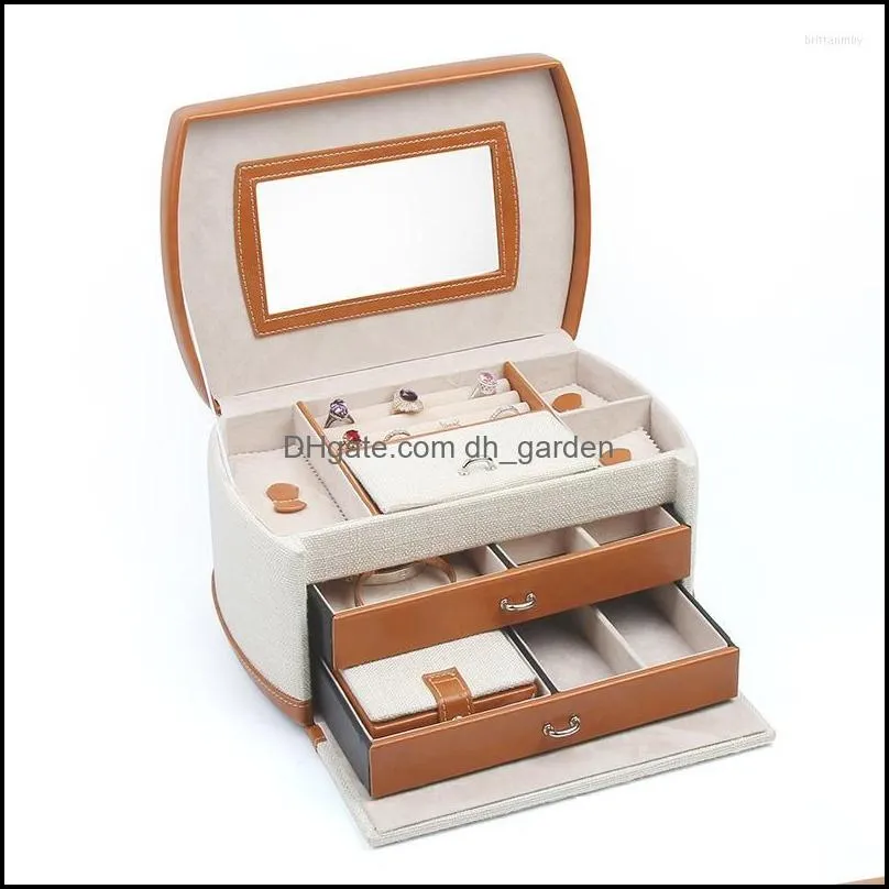 jewelry pouches high capacity exquisite collection box ring earnail travel convenient portable package case
