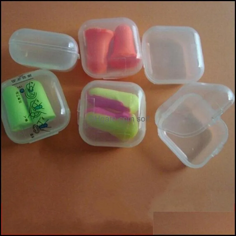 Mini Square Box Storage Containers Jewelry Earplugs Case Plastic Cordless With Lids Transparent Convenient