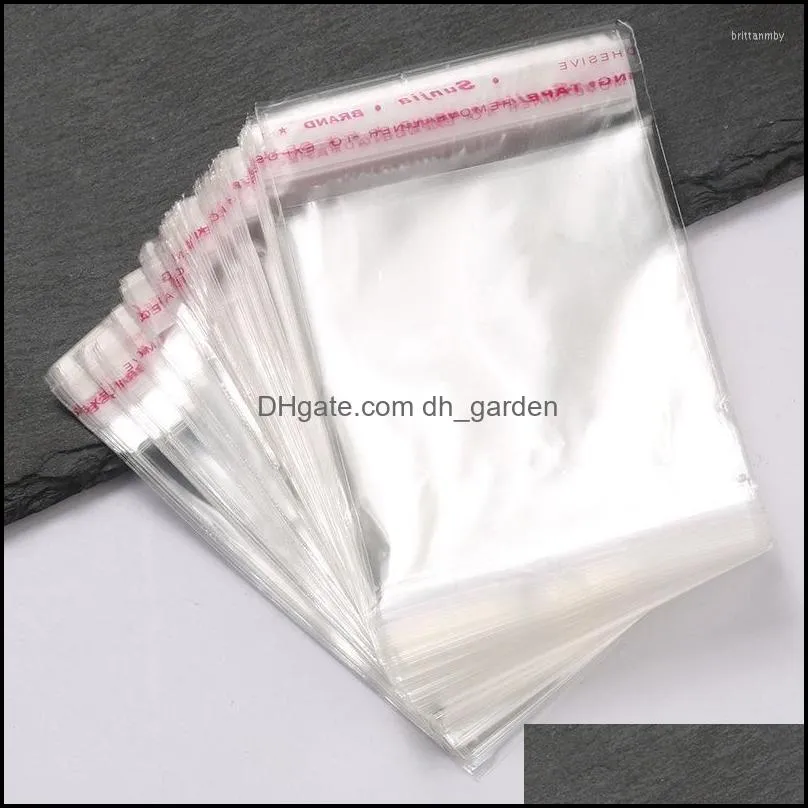 jewelry pouches 200pcs transparent plastic selfadhesive bags for birthday wedding decoration cookie gift candy opp poly packing