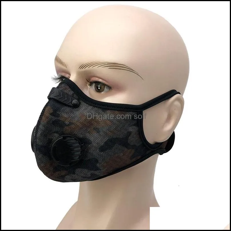 Anti Haze PM2.5 Riding Mask Ear Hanging Dust Sports Mask Riding Mask Active Carbon 23 styles with Breathing Valve 83 J2