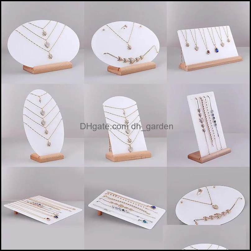 jewelry pouches bags wooden and acrylic necklace holder earring stand for bracelet holders organizer jewellery display case customize