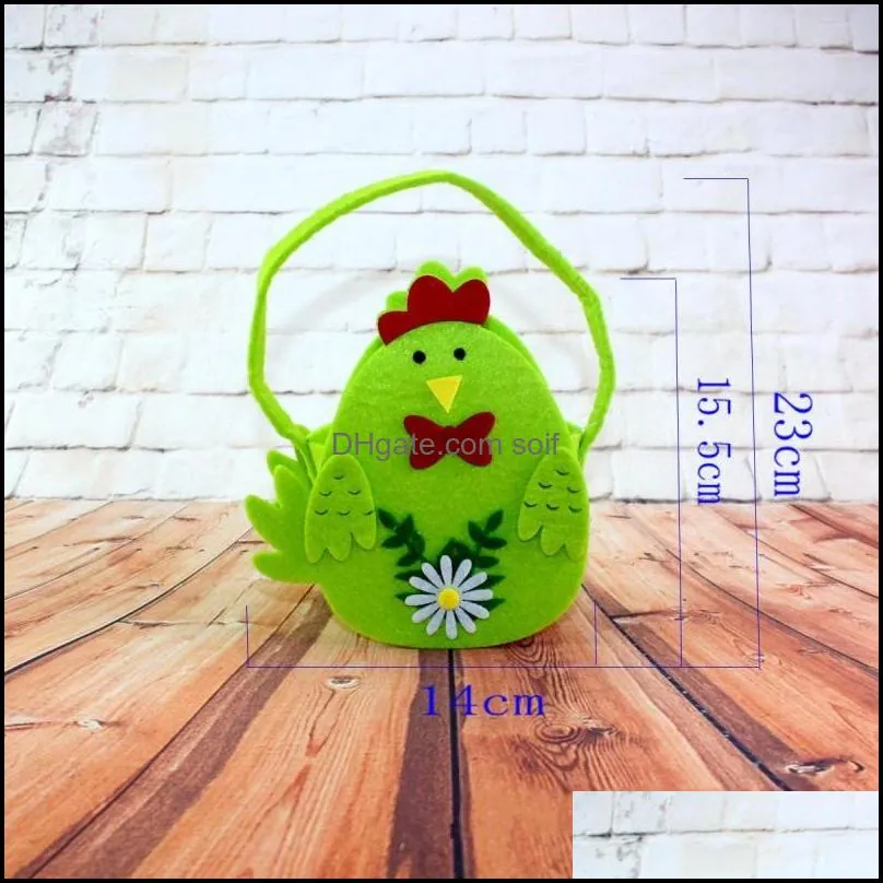 DIY Non Woven Fabric Storage Bags Easter Day Decoration Handbag Easy To Carry Chicken Rabbit Rabbit Bag 4 2jb BB