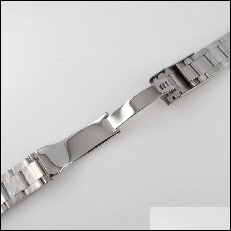 watch bands silver 20mm oyster jubilee style strap band steel bracelet spare parts 316l stainless folding clasp middle polished228v