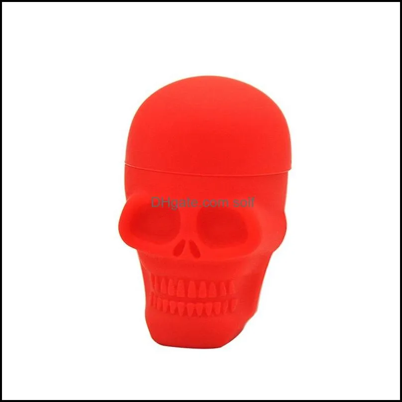 3ml Skull Silicone Wax concentrate oil container jar for Slick butane oils Dab waxs jar recipiente de silicona 20211222 Q2