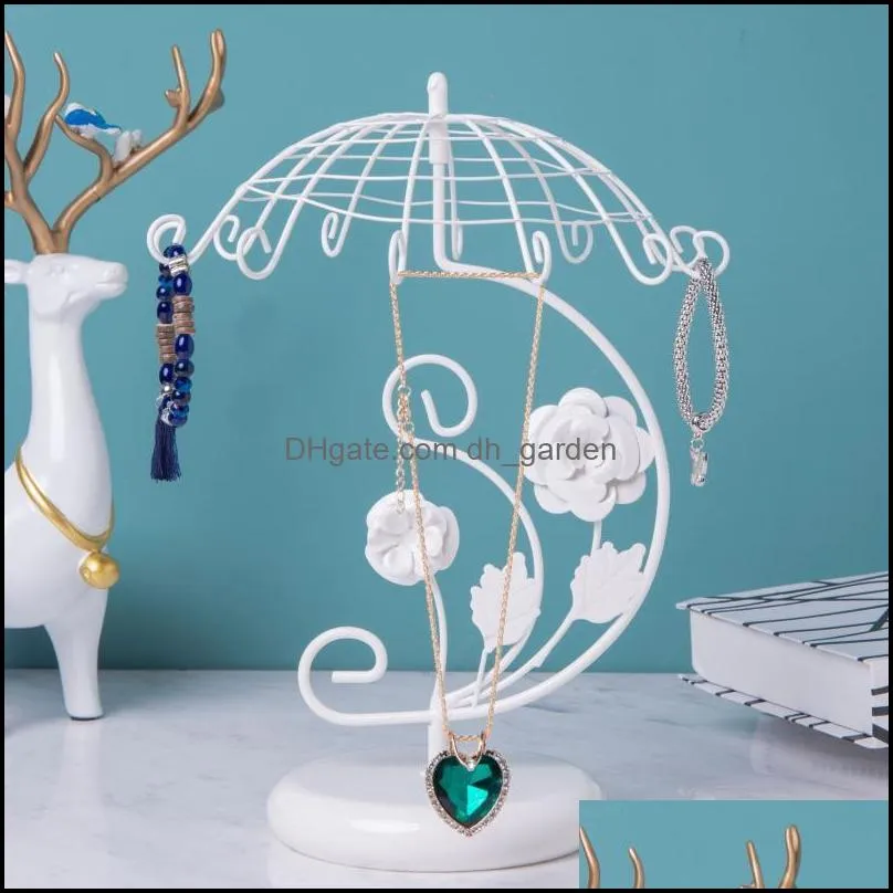 jewelry pouches bags style umbrella earrings bracelet stand european princess necklace storage rack earring display brit22