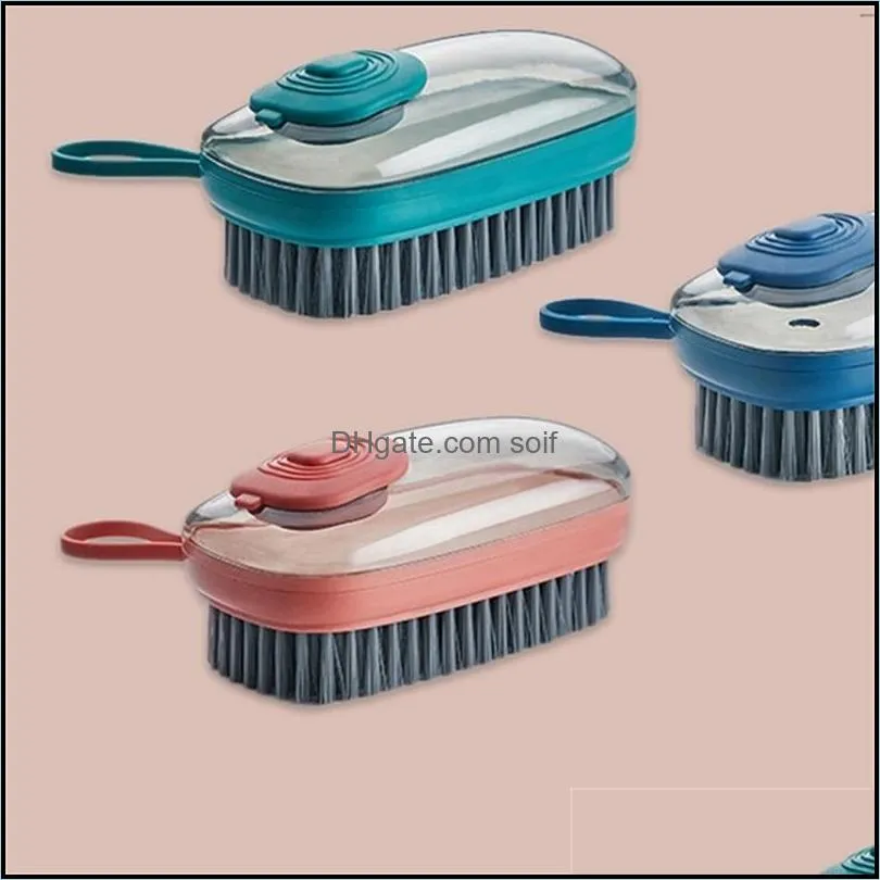 Filling Device Cleaning Brush Multifunctional Plastic Soft Washing Shoes Clothes Brushes Household Cleanings Brush Supplies 20211222