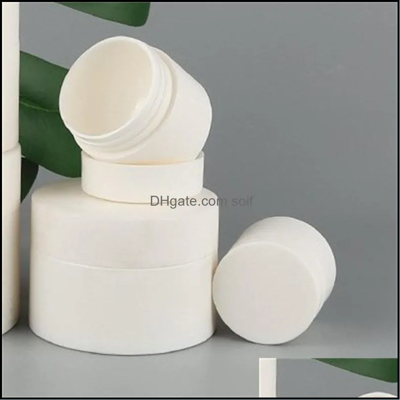 Frosted White Cream Box Empty Bottle Case Separate Bottling Cosmetic Jars Container Plastic Cylindrical Lip Clear Jar Beauty Tool 2 45xb7