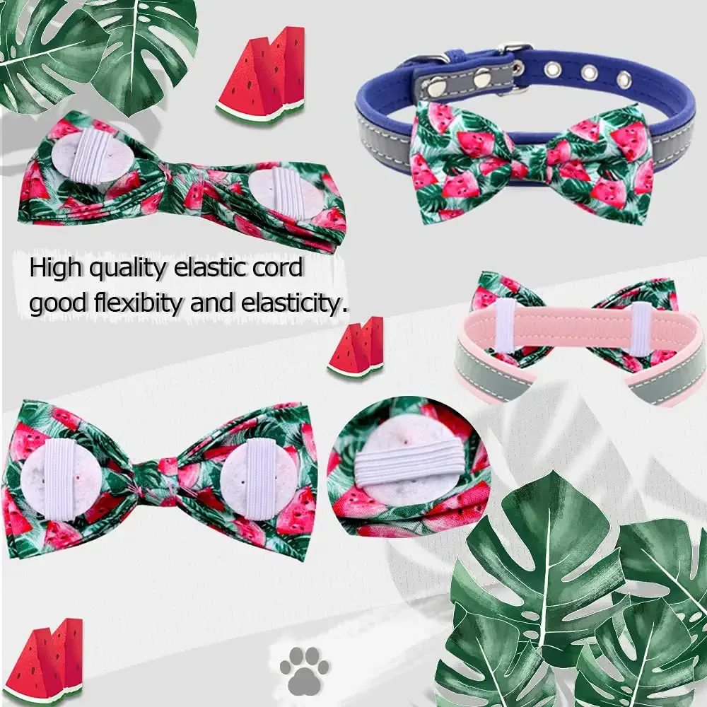 small dog bow ties adjustable bulk fruit pattern dog collar attachment slides bowties dog bow ties and cat bow ties with elastic bands detachable for dogs collar grooming accessories