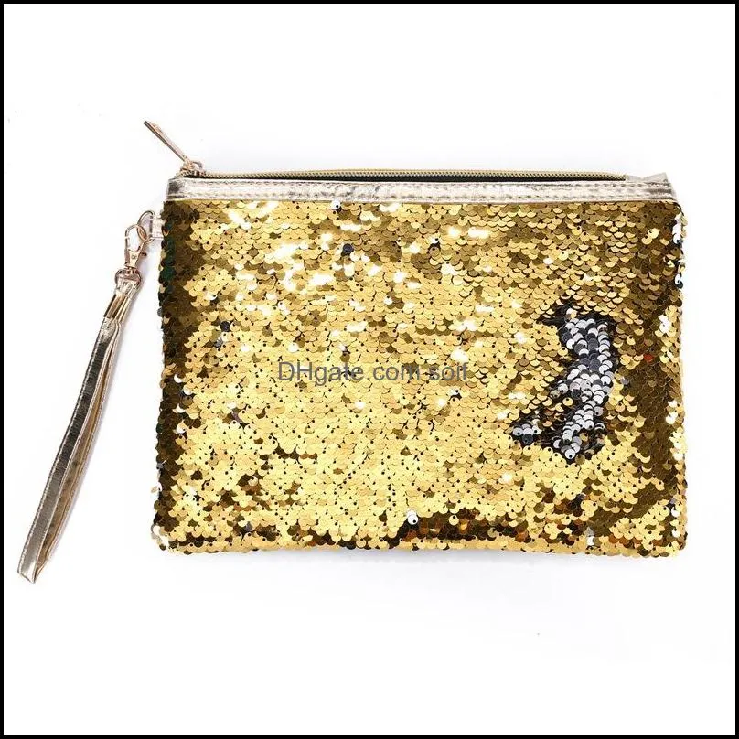 Sequin Glitter Mini Zipper Earphone Coin Wallet Girls Christmas Party Bag Mermaid Sequin Clutch Cosmetic Coin Purse Storage Bag 49 L2