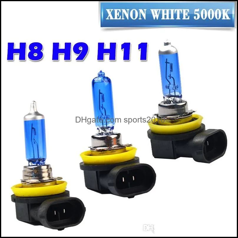 2x super white halogen bulb h1 h3 h4 h7 h8 h9 h11 9005 hb3 9006 hb4 12v 55w/100w 5000k quartz glass car headlight lamp