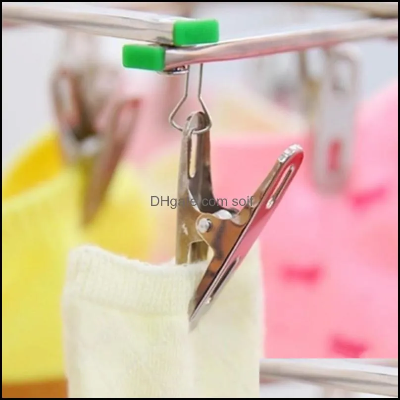 Practical Thicken Clothes Hangers Rust Proof Corrosion Resistant Folding Socks Racks Stainless Steel Telescopic Hanger Silver 6 5qx B
