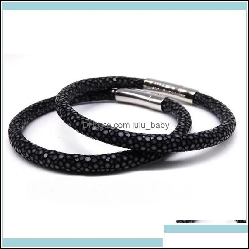 bangle jewelrybangle exclusive design genuine leather strap stainless bracelets for women luxury thailand stingray bracelet men pulseira1