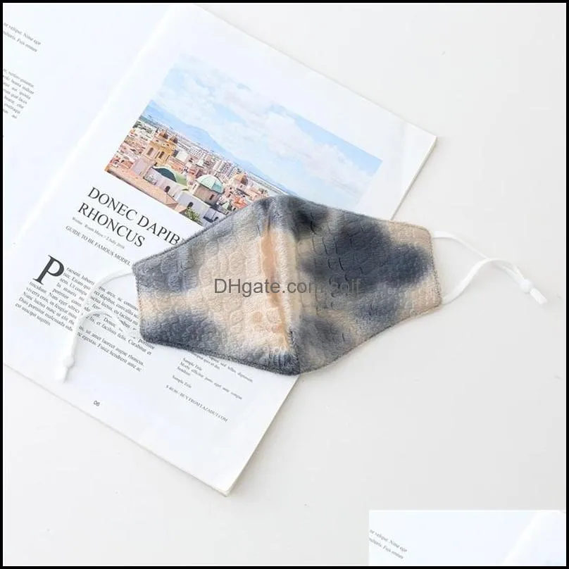 fashion face mask graduated color mouth respirator foldable recycling serpentine reusable mascarilla ladies protect earloop dust 5hha