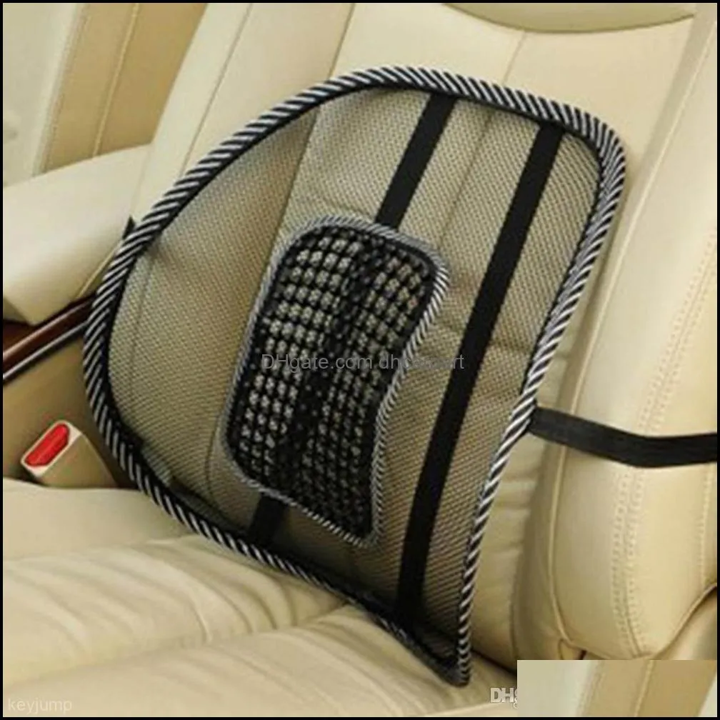 Office Chair Car Seat Cover Sofa Cool Massage Cushion Lumbar Back Waist Brace L Mesh Fabric Back Brace Support Office Home Back Waist