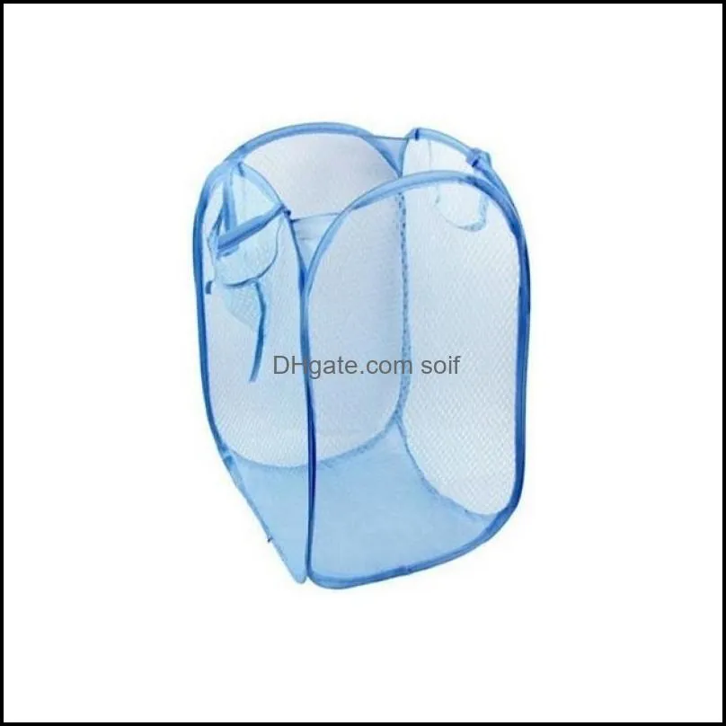 laundry basket bag foldable  up washing clothes hamper mesh storage childrens toys shoes sundries storage