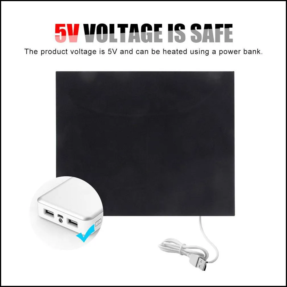 Portable 5V USB Electric Heated Blanket Car Office Winter Warm Rug Cover Heater MYDING