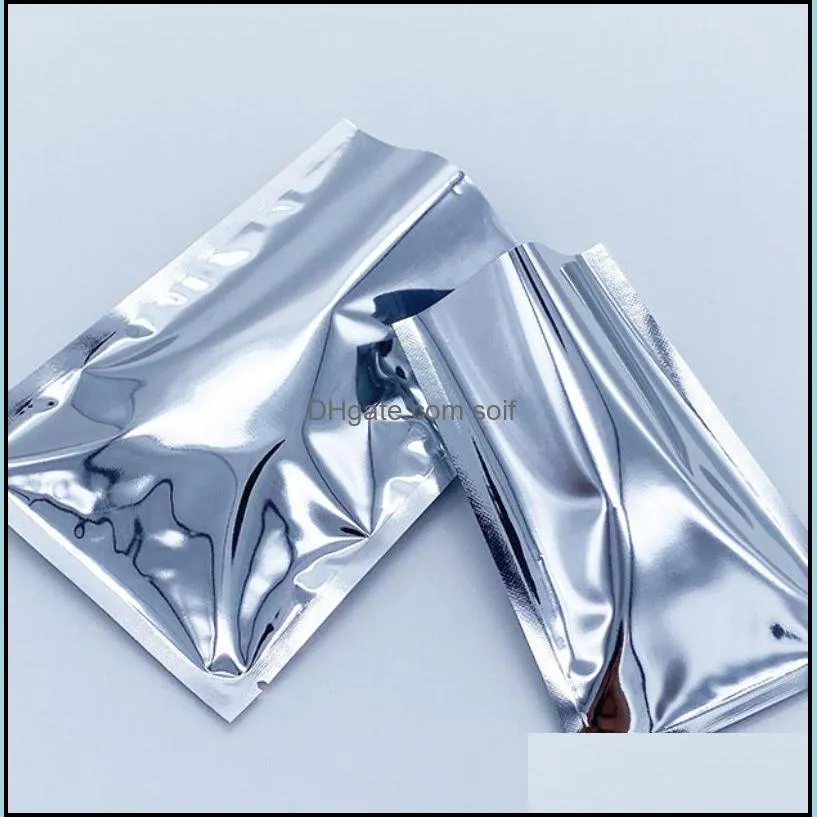 silver aluminium foil bags heat seal vacuum pouches bag dried food powder storage mylar foil packing storage bag3 85 s2